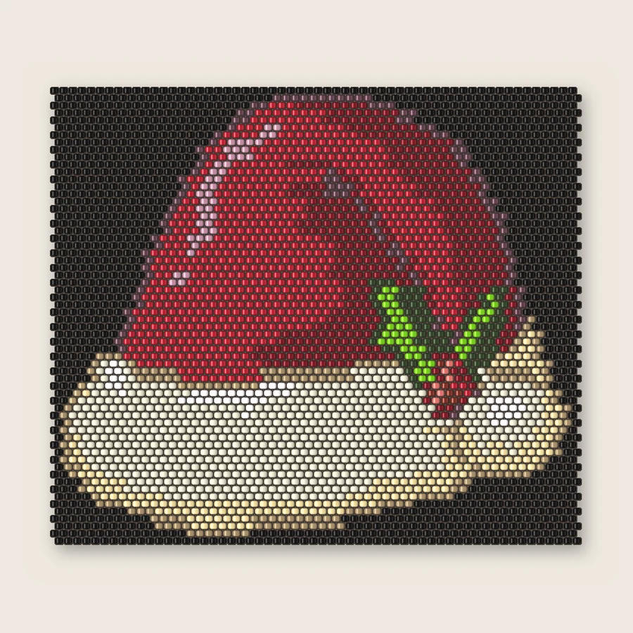 Classic Santa Hat Brick stitch simulation