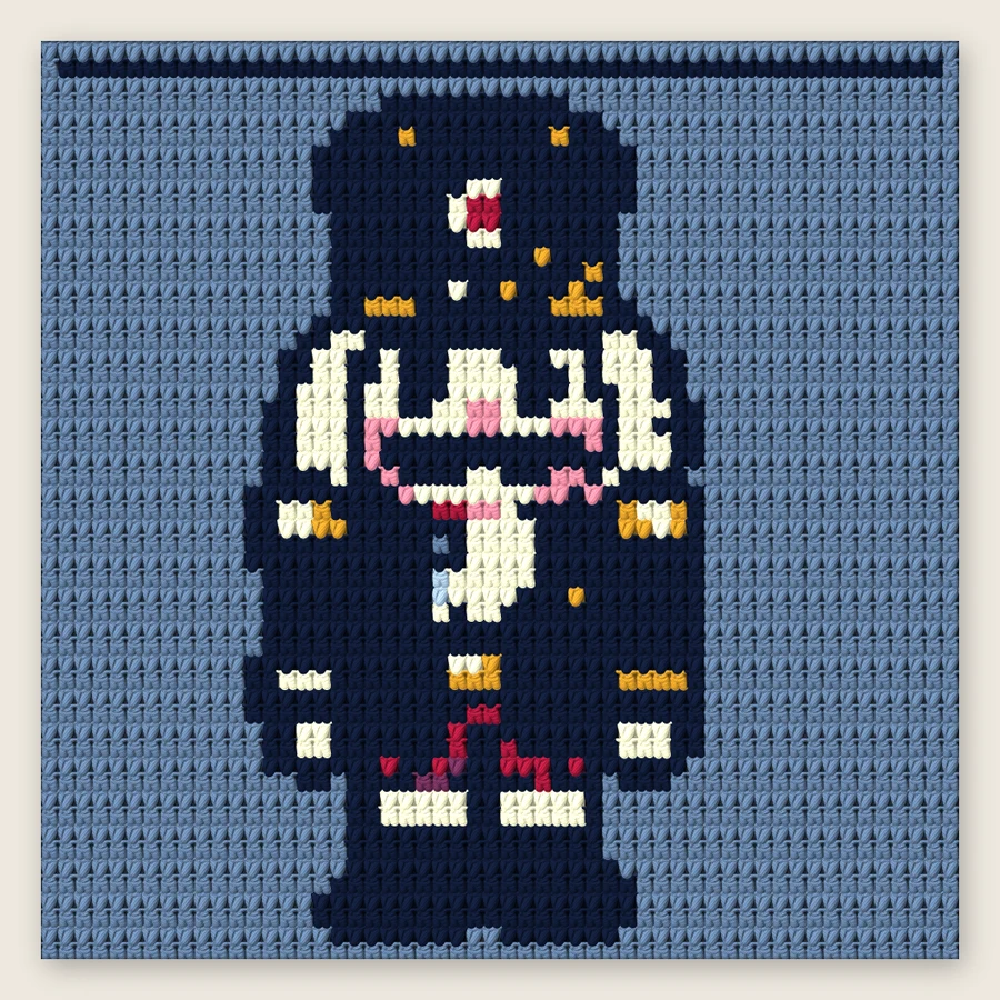 Nutcracker (52) Tapestry crochet simulation