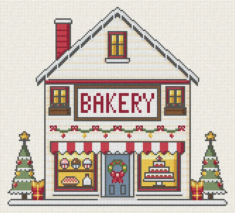 Bakery in cross-stitch (computer simulation)