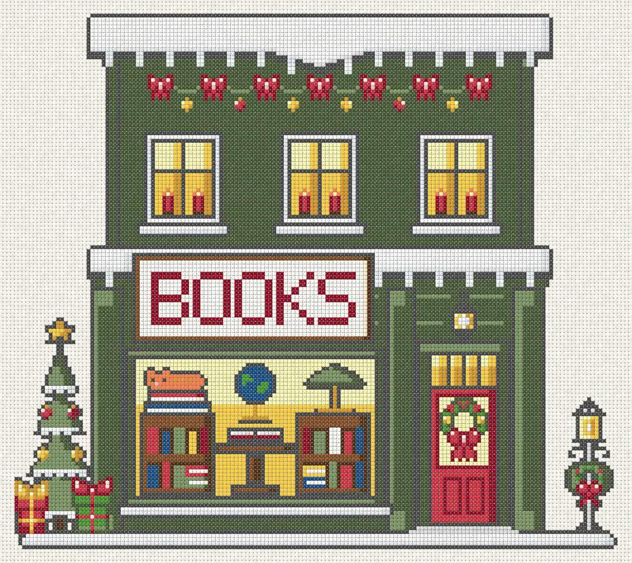 Bookshop in cross-stitch (computer simulation)
