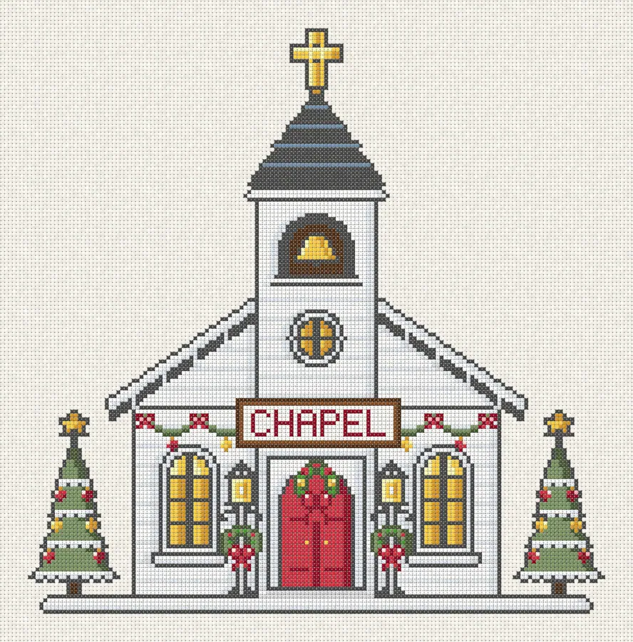 Chapel in cross-stitch (computer simulation)