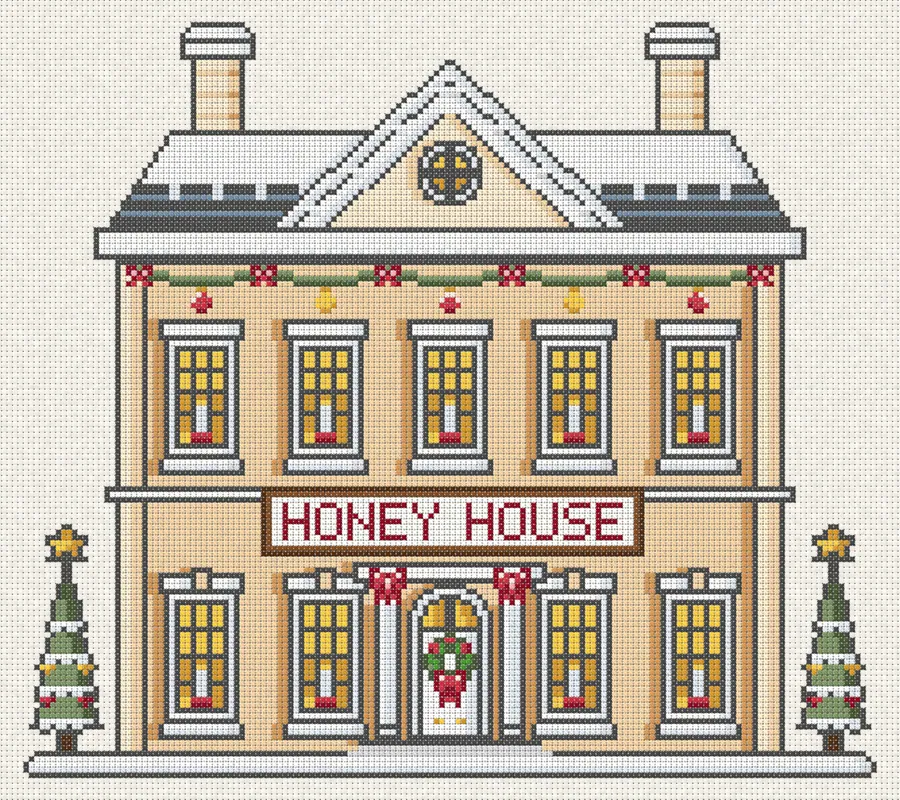 Honey House in cross-stitch (computer simulation)