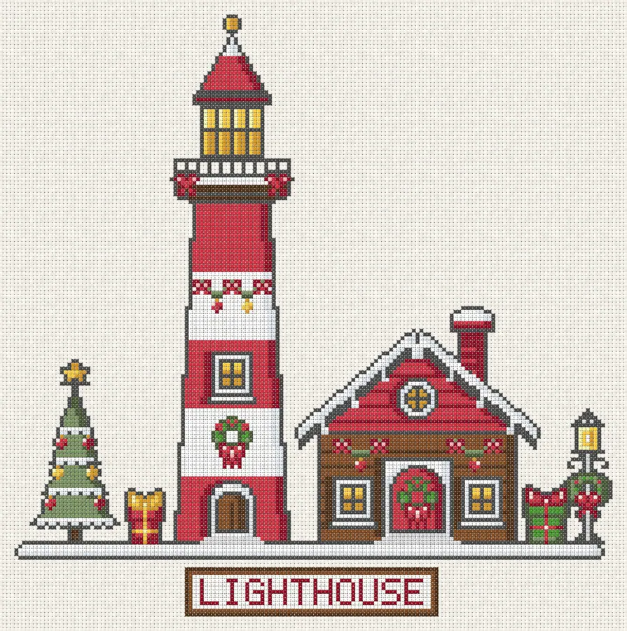 Lighthouse in cross-stitch (computer simulation)