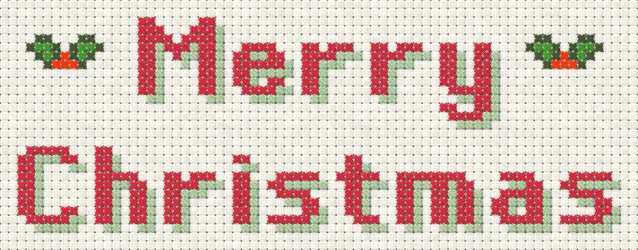 Merry Christmas in cross-stitch (computer simulation)