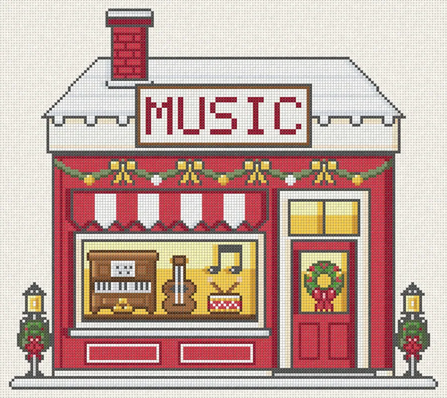 Music Shop in cross-stitch (computer simulation)