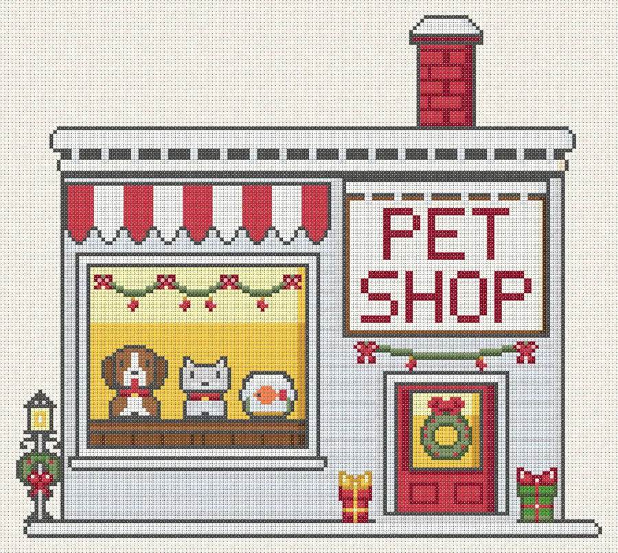 Pet Shop in cross-stitch (computer simulation)