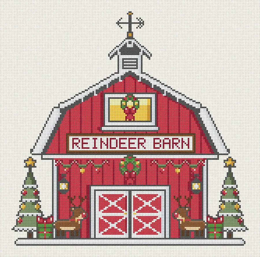 Reindeer Barn in cross-stitch (computer simulation)