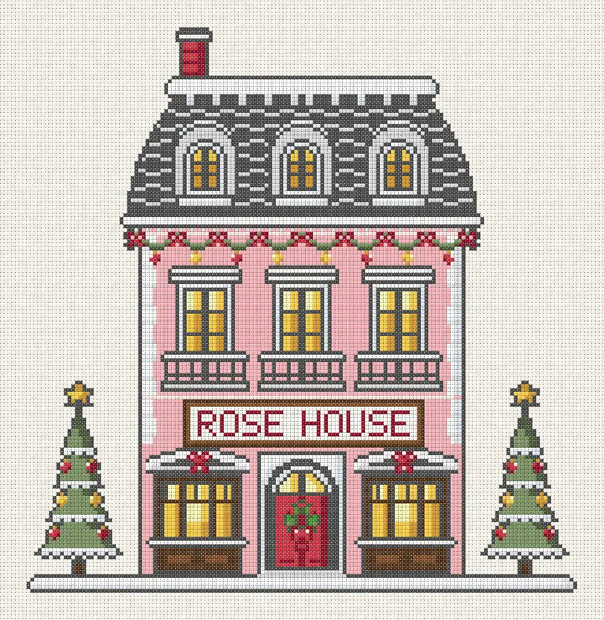 Rose House in cross-stitch (computer simulation)