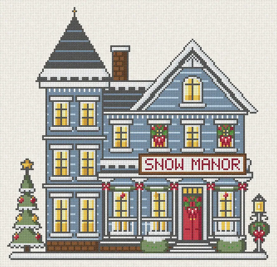 Snow Manor in cross-stitch (computer simulation)