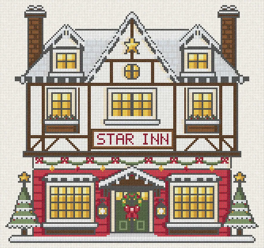 Star Inn in cross-stitch (computer simulation)