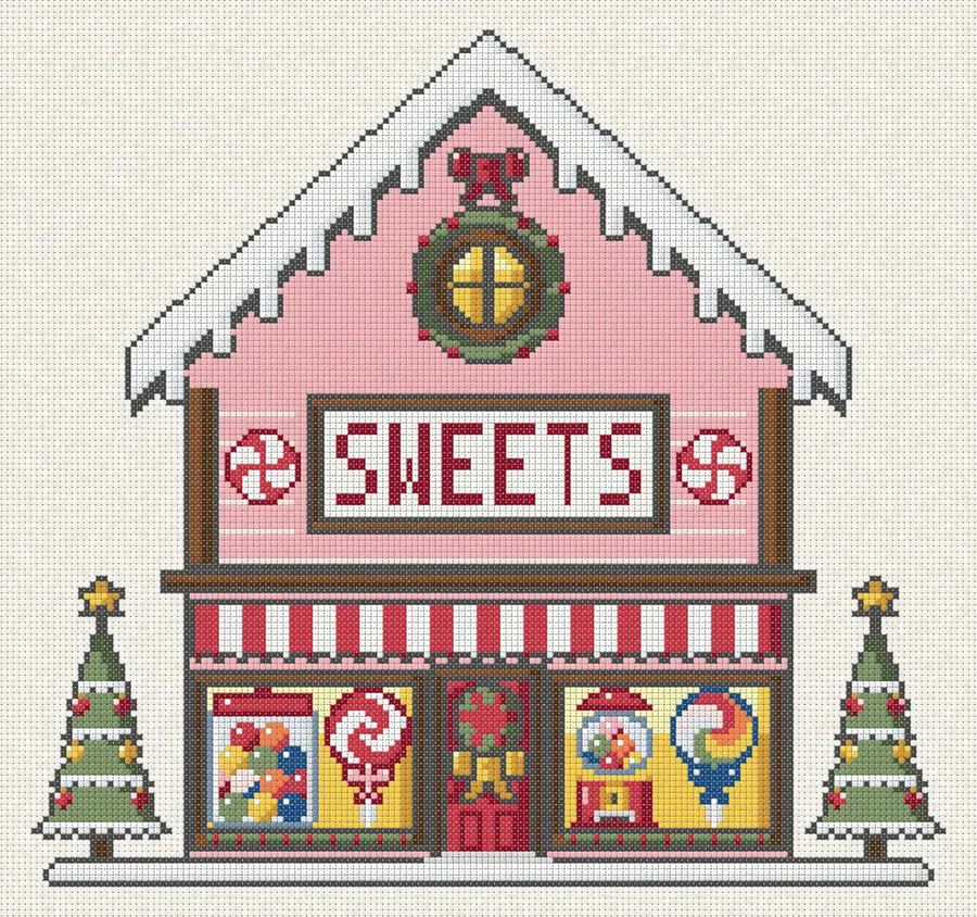 Sweet Shop in cross-stitch (computer simulation)